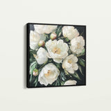 Floral 1274 Canvas Art 60 x 60 cm / Black