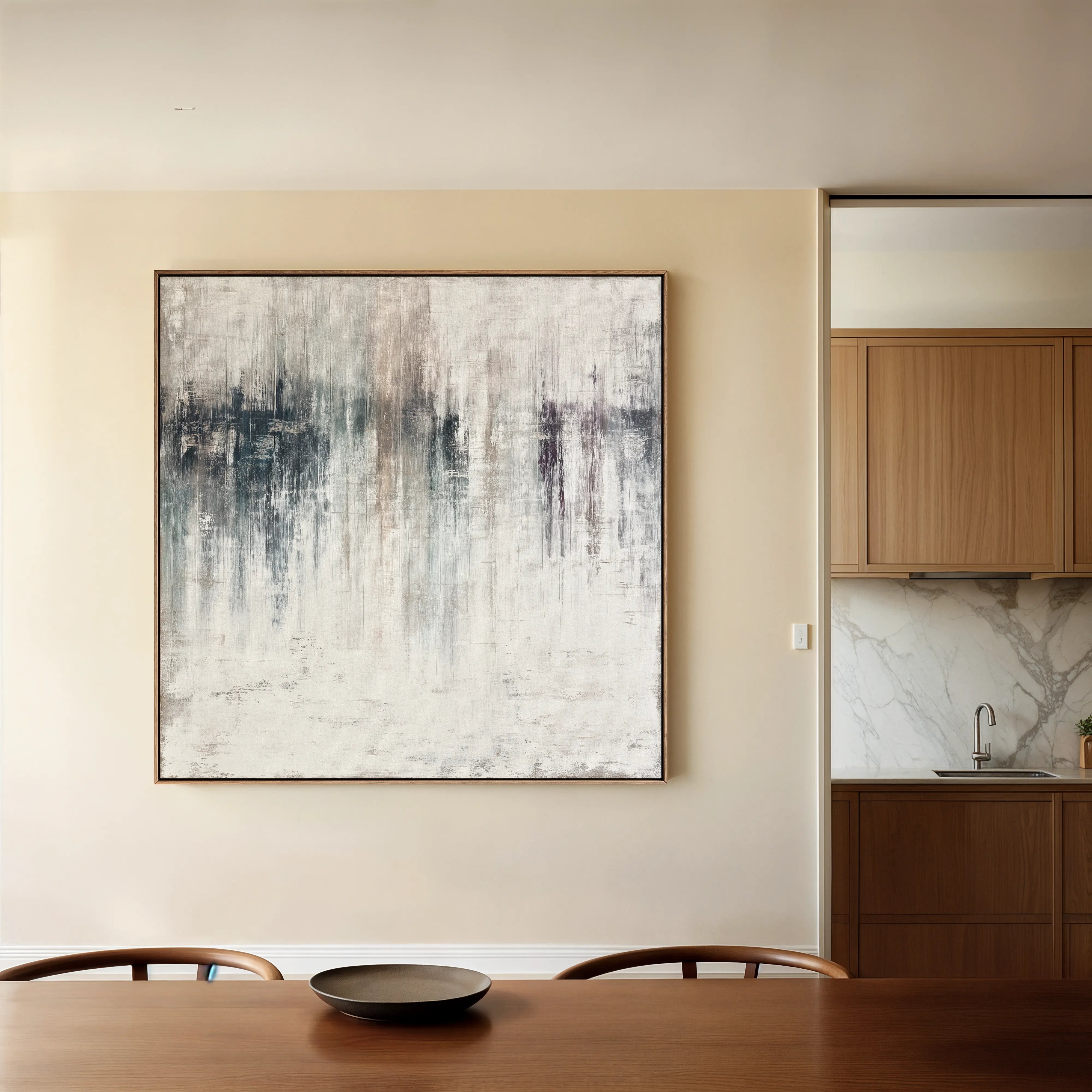 Abstract 1275 Canvas Art 60 x 60 cm / Black