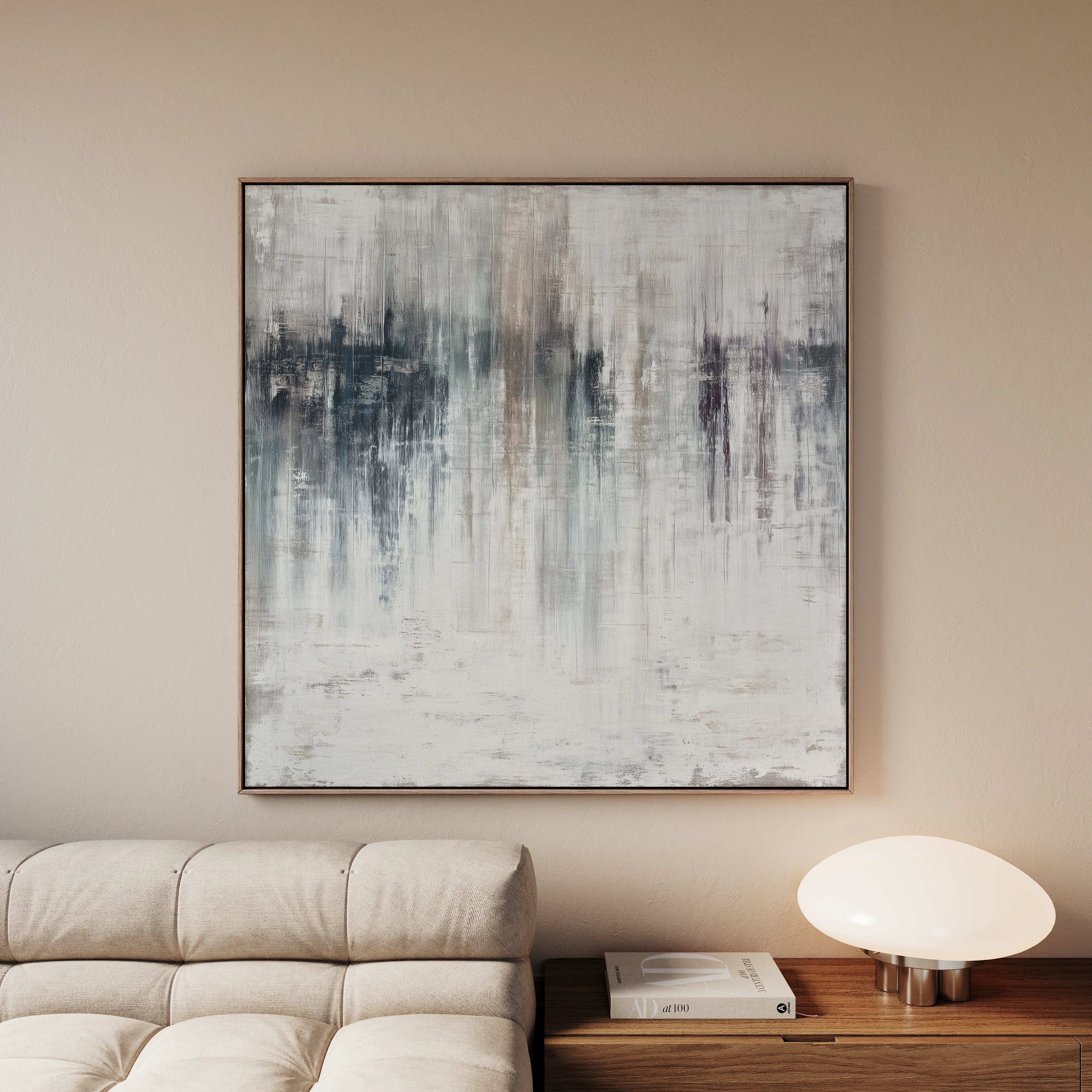 Abstract 1275 Canvas Art 60 x 60 cm / Black