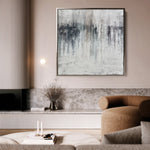 Abstract 1275 Canvas Art 60 x 60 cm / Black