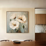Floral 1275 Canvas Art 60 x 60 cm / Black