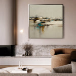 Abstract 1276 Canvas Art 60 x 60 cm / Black