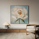 Floral 1276 Canvas Art 60 x 60 cm / Black