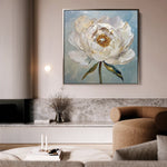 Floral 1276 Canvas Art 60 x 60 cm / Black