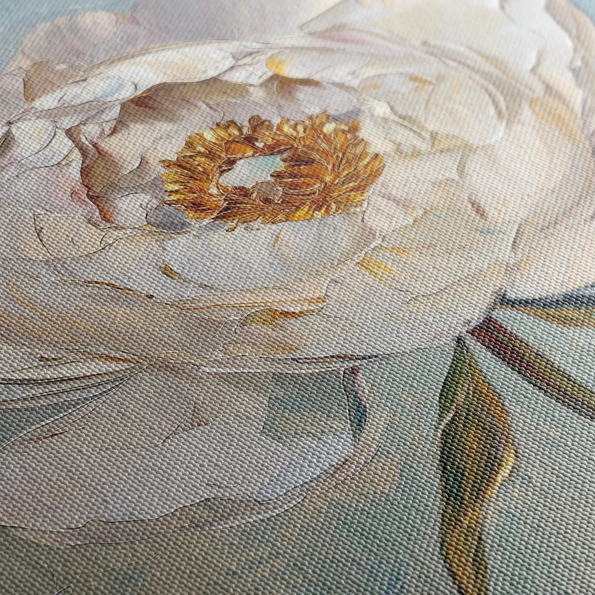 Floral 1276 Canvas Art 60 x 60 cm / Black