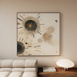 Abstract 1277 Canvas Art 60 x 60 cm / Black