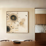 Abstract 1277 Canvas Art 60 x 60 cm / Black