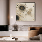 Abstract 1277 Canvas Art 60 x 60 cm / Black