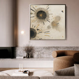 Abstract 1277 Canvas Art 60 x 60 cm / Black