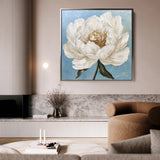Floral 1277 Canvas Art 60 x 60 cm / Black