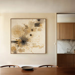 Abstract 1278 Canvas Art 60 x 60 cm / Black