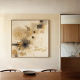 Abstract 1278 Canvas Art 60 x 60 cm / Black