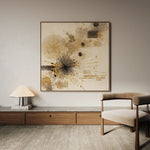 Abstract 1278 Canvas Art 60 x 60 cm / Black
