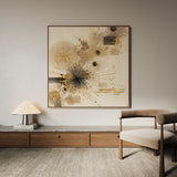 Abstract 1278 Canvas Art 60 x 60 cm / Black