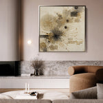 Abstract 1278 Canvas Art 60 x 60 cm / Black