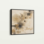 Abstract 1278 Canvas Art 60 x 60 cm / Black