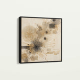 Abstract 1278 Canvas Art 60 x 60 cm / Black