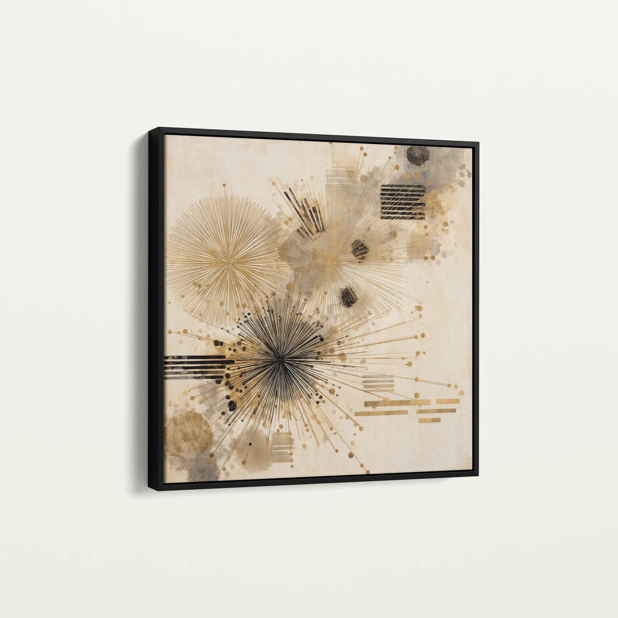 Abstract 1278 Canvas Art 60 x 60 cm / Black