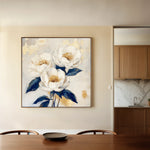Floral 1278 Canvas Art 60 x 60 cm / Black