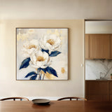 Floral 1278 Canvas Art 60 x 60 cm / Black