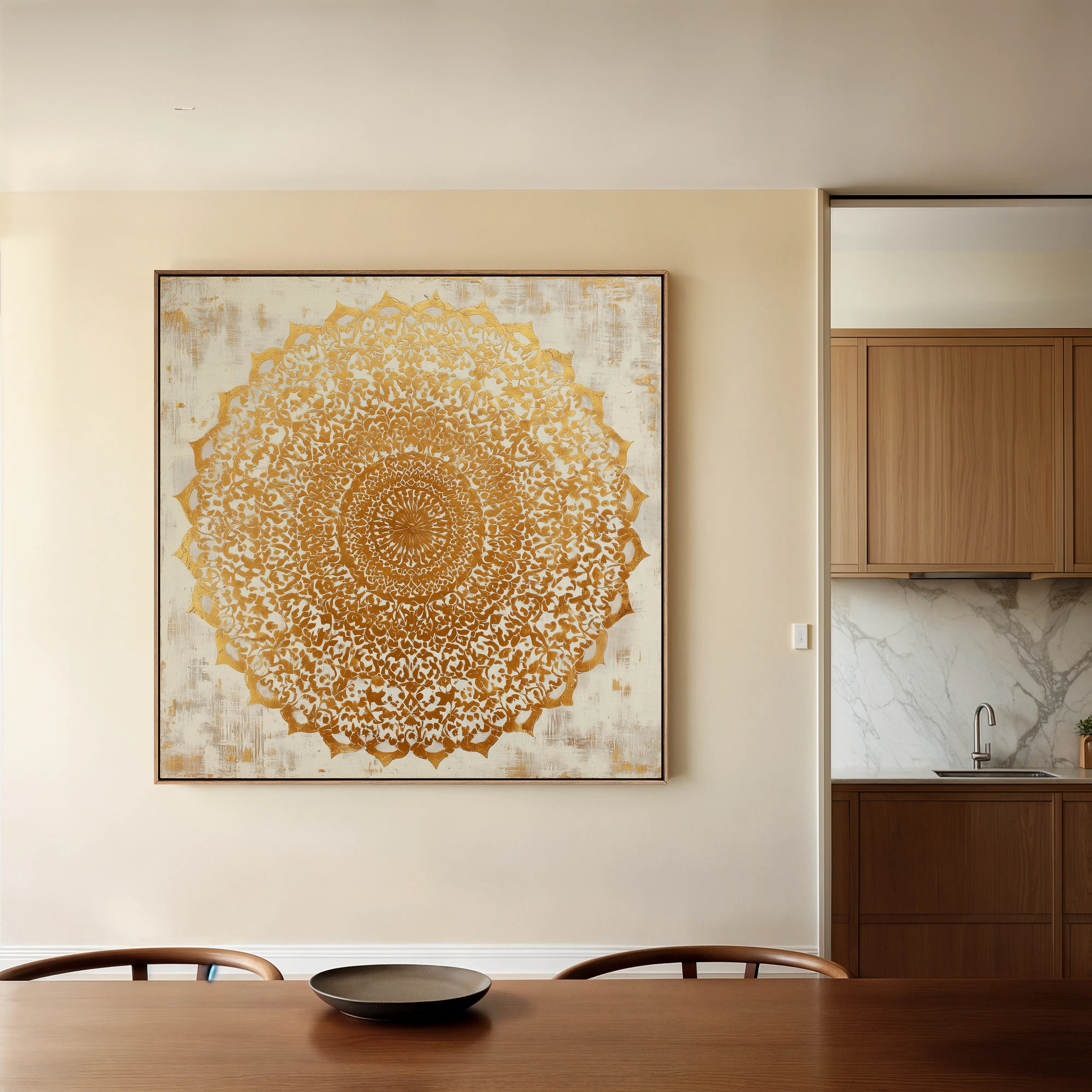 Abstract 1279 Canvas Art 60 x 60 cm / Black