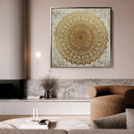 Abstract 1279 Canvas Art 60 x 60 cm / Black