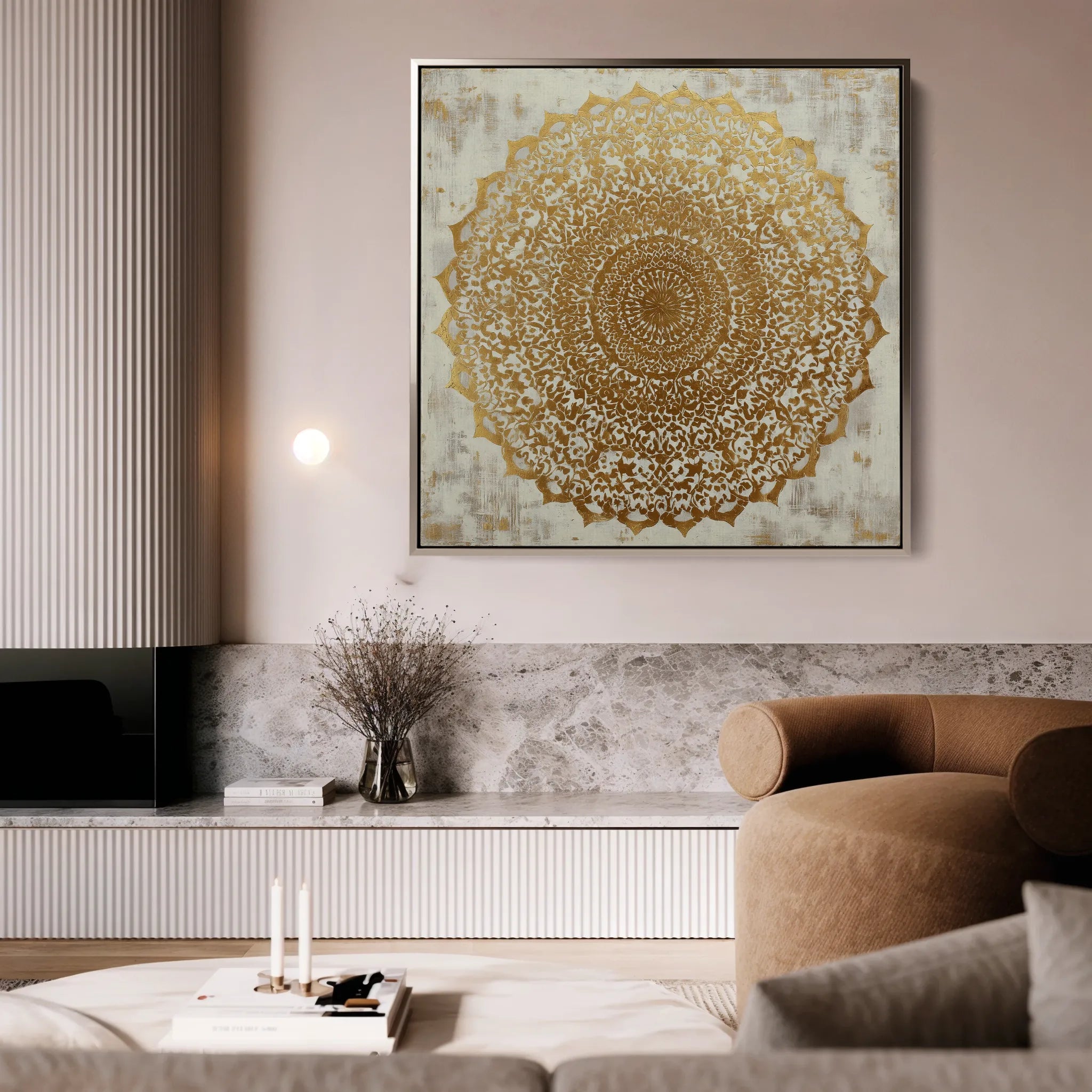 Abstract 1279 Canvas Art 60 x 60 cm / Black