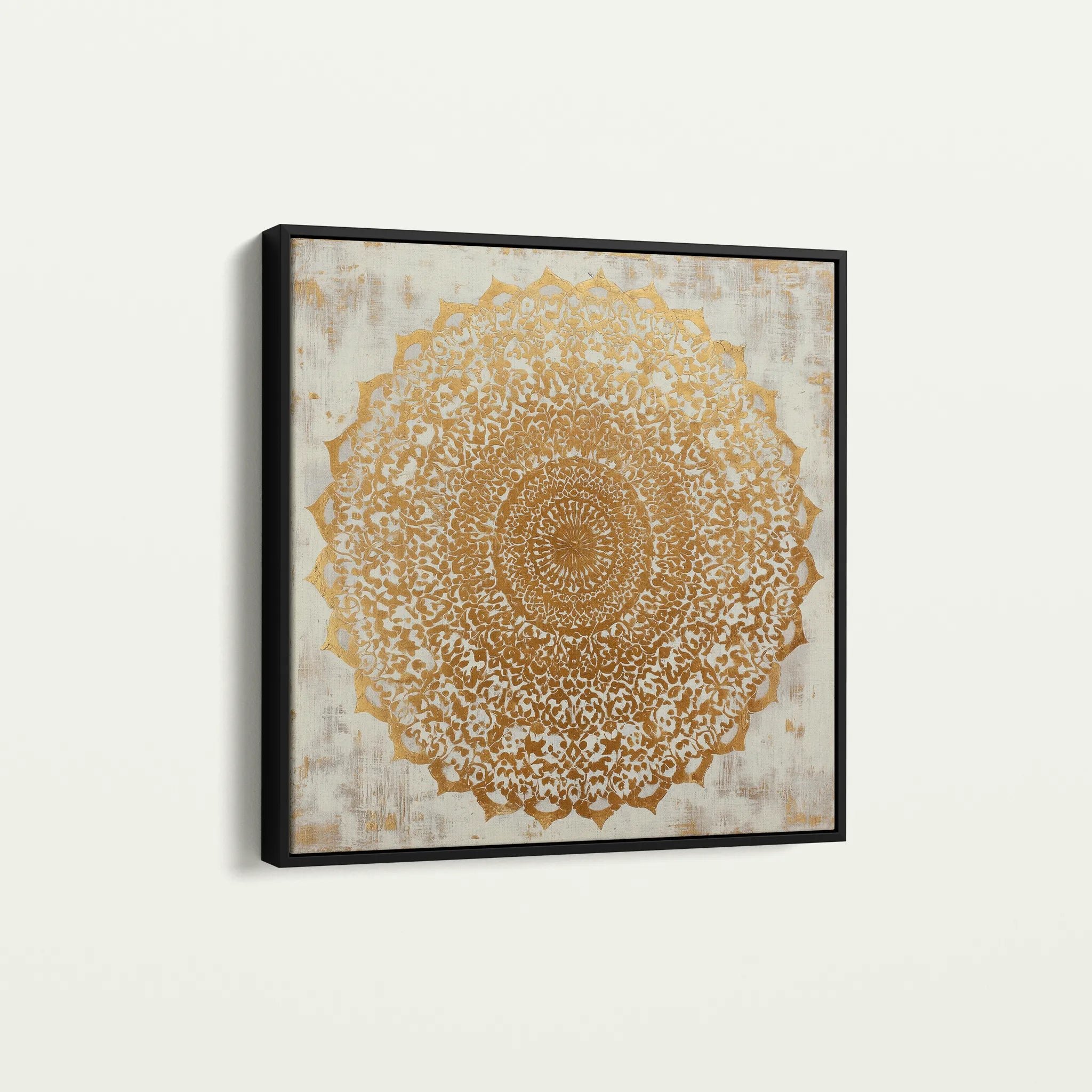 Abstract 1279 Canvas Art 60 x 60 cm / Black