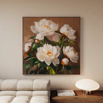 Floral 1279 Canvas Art 60 x 60 cm / Black