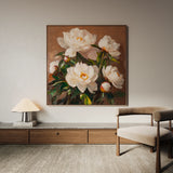 Floral 1279 Canvas Art 60 x 60 cm / Black