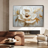 Floral 128 Canvas Art 60 x 40 cm / Black