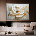 Floral 128 Canvas Art 60 x 40 cm / Black