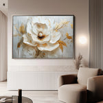 Floral 128 Canvas Art 60 x 40 cm / Black