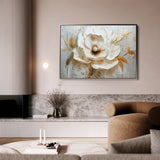 Floral 128 Canvas Art 60 x 40 cm / Black