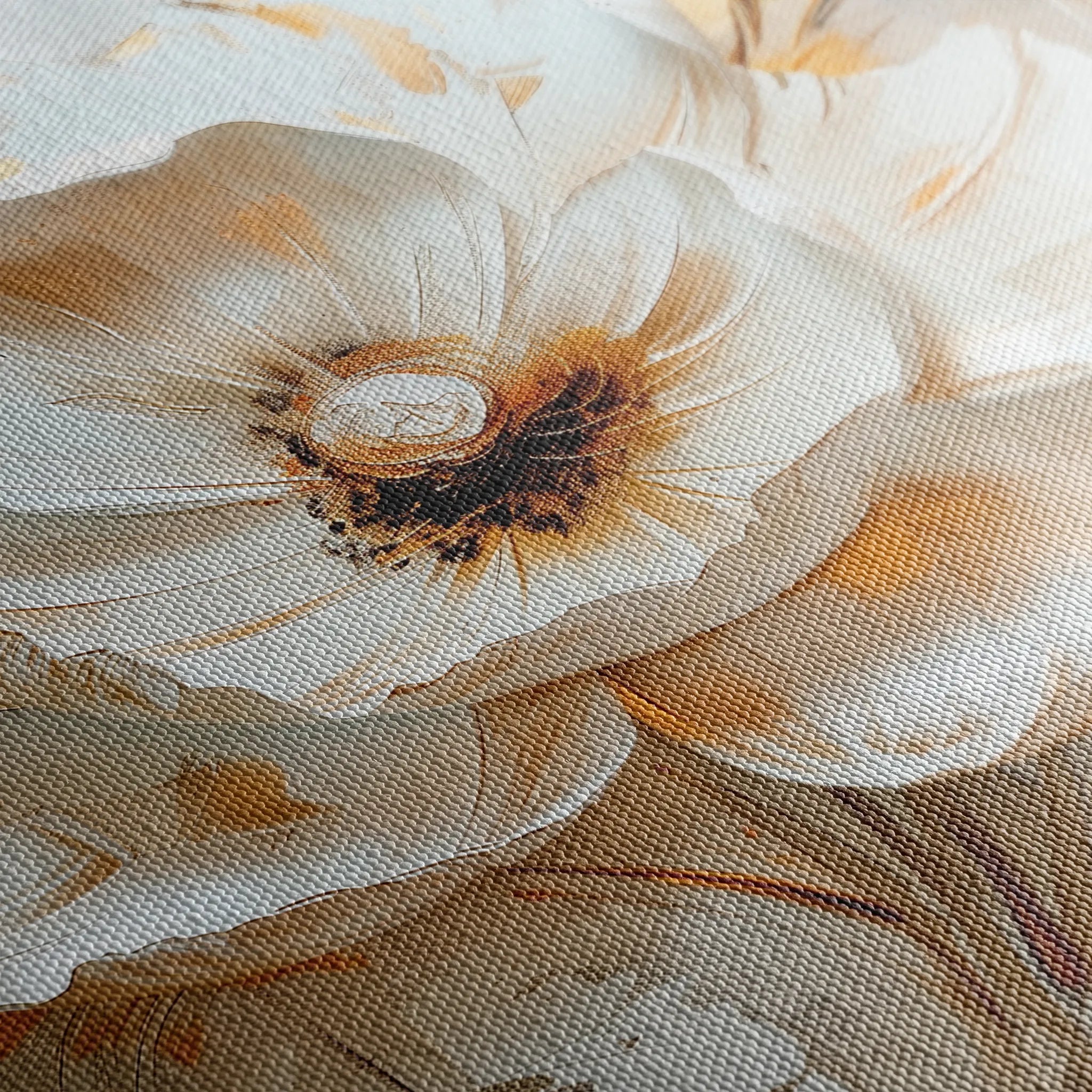 Floral 128 Canvas Art 60 x 40 cm / Black