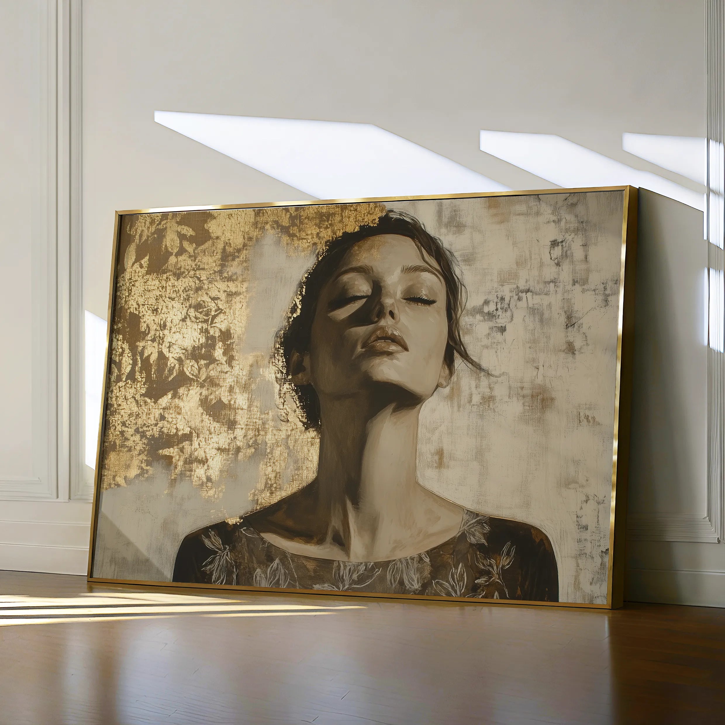 Portrait 128 Canvas Art 60 x 40 cm / Black