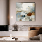 Abstract 1280 Canvas Art 60 x 60 cm / Black