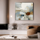Abstract 1280 Canvas Art 60 x 60 cm / Black