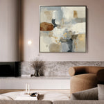 Abstract 1281 Canvas Art 60 x 60 cm / Black