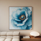 Floral 1281 Canvas Art 60 x 60 cm / Black