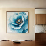 Floral 1281 Canvas Art 60 x 60 cm / Black