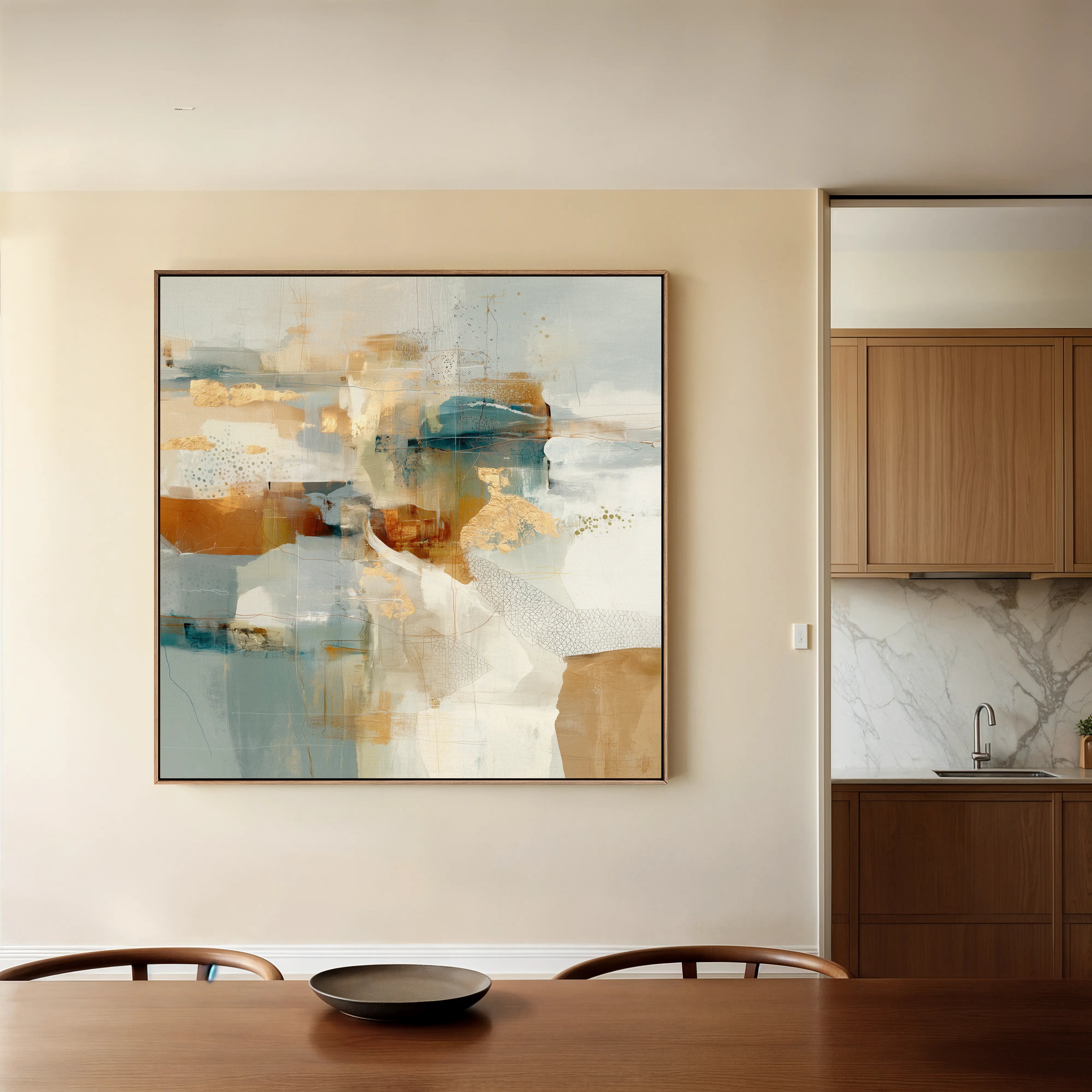 Abstract 1282 Canvas Art 60 x 60 cm / Black