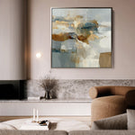 Abstract 1282 Canvas Art 60 x 60 cm / Black