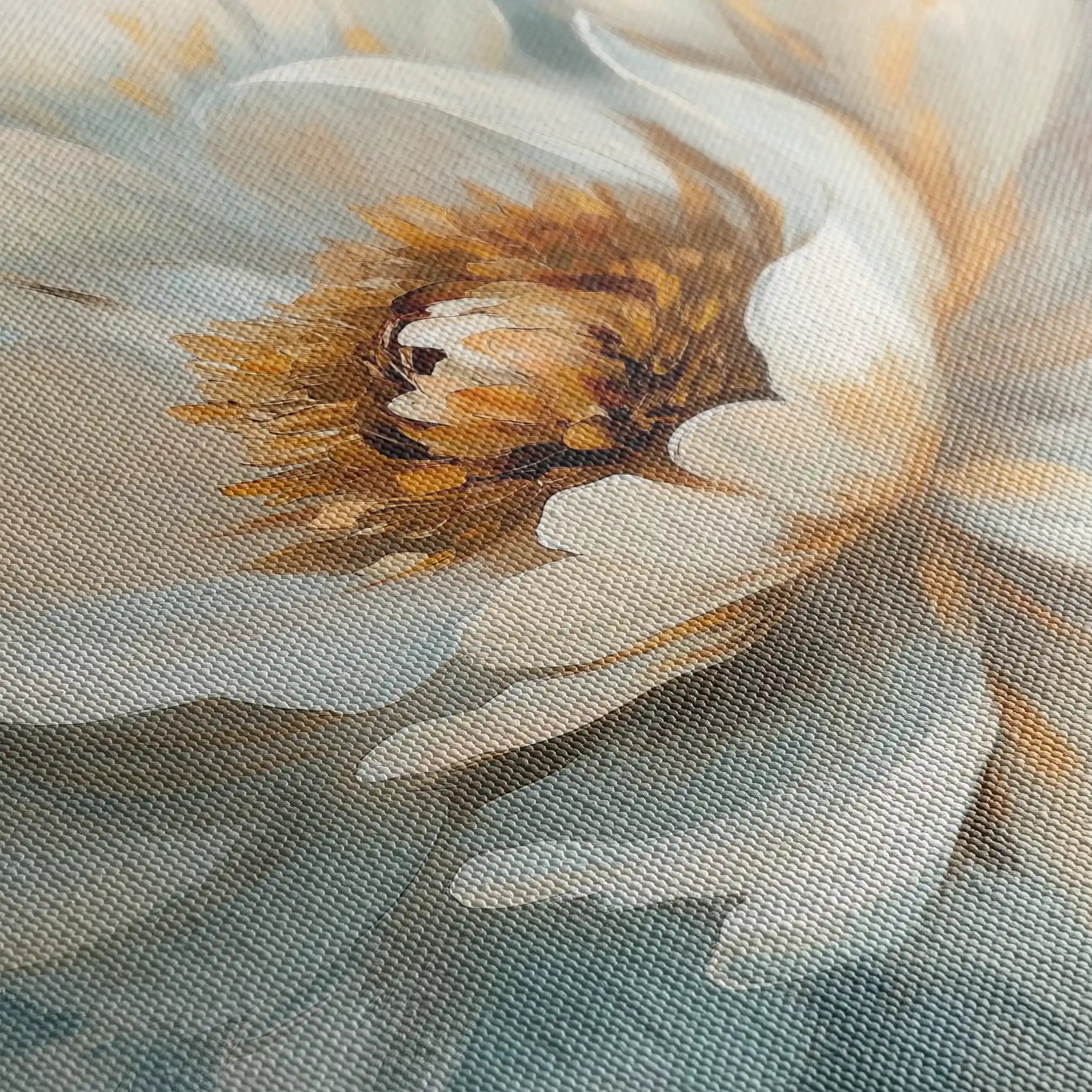 Floral 1282 Canvas Art 60 x 60 cm / Black