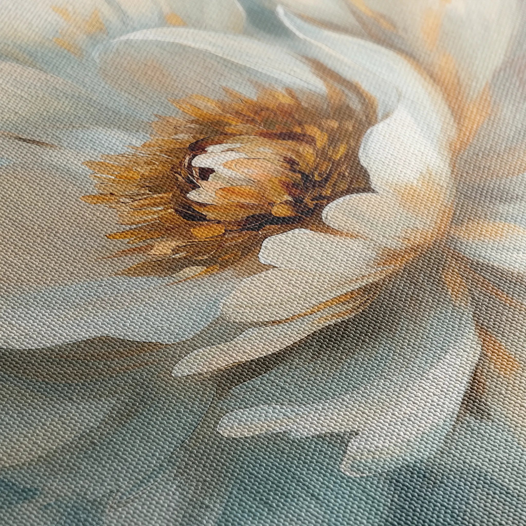 Floral 1282 Canvas Art 60 x 60 cm / Black