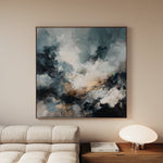 Abstract 1283 Canvas Art 60 x 60 cm / Black