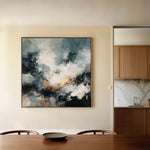 Abstract 1283 Canvas Art 60 x 60 cm / Black