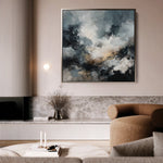 Abstract 1283 Canvas Art 60 x 60 cm / Black