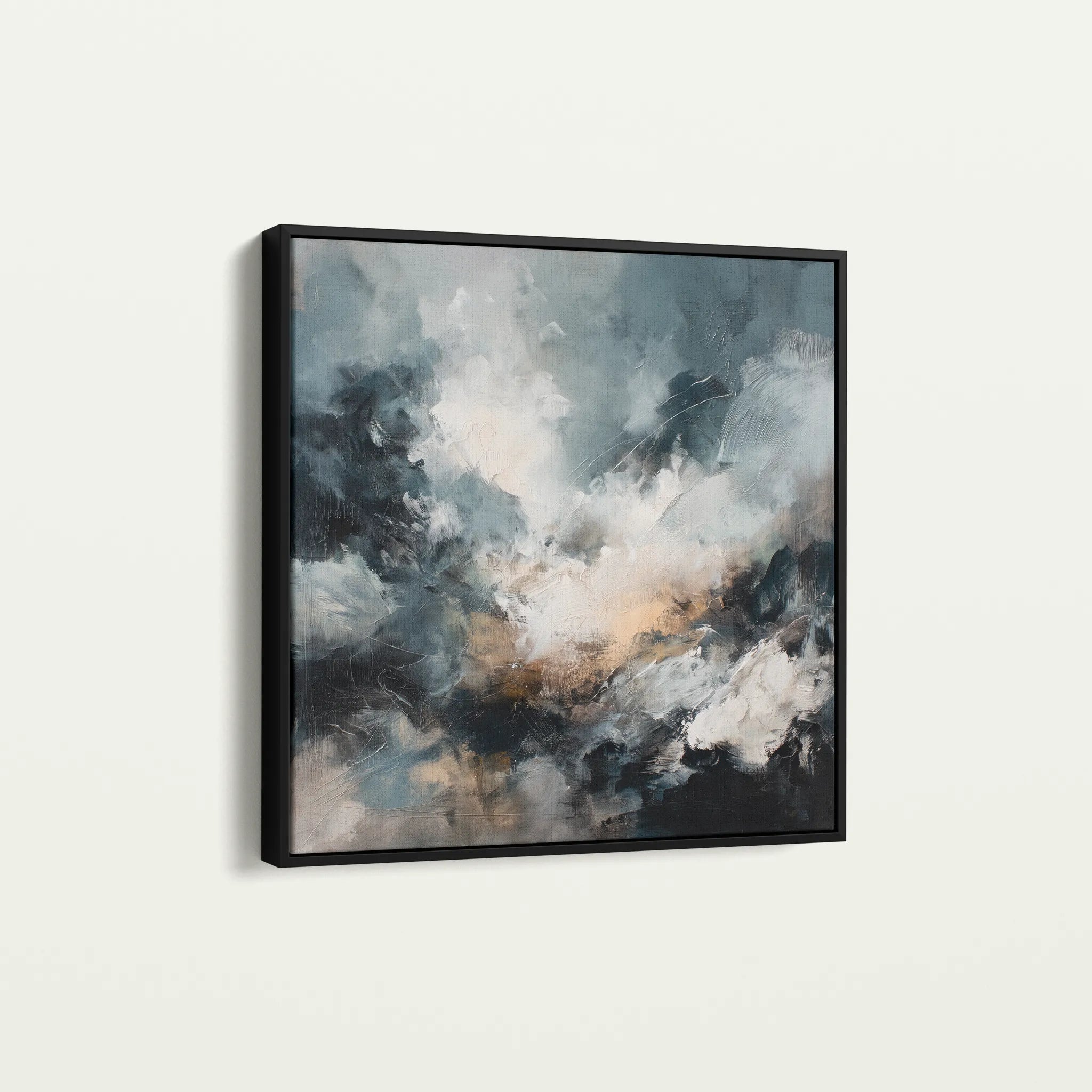 Abstract 1283 Canvas Art 60 x 60 cm / Black