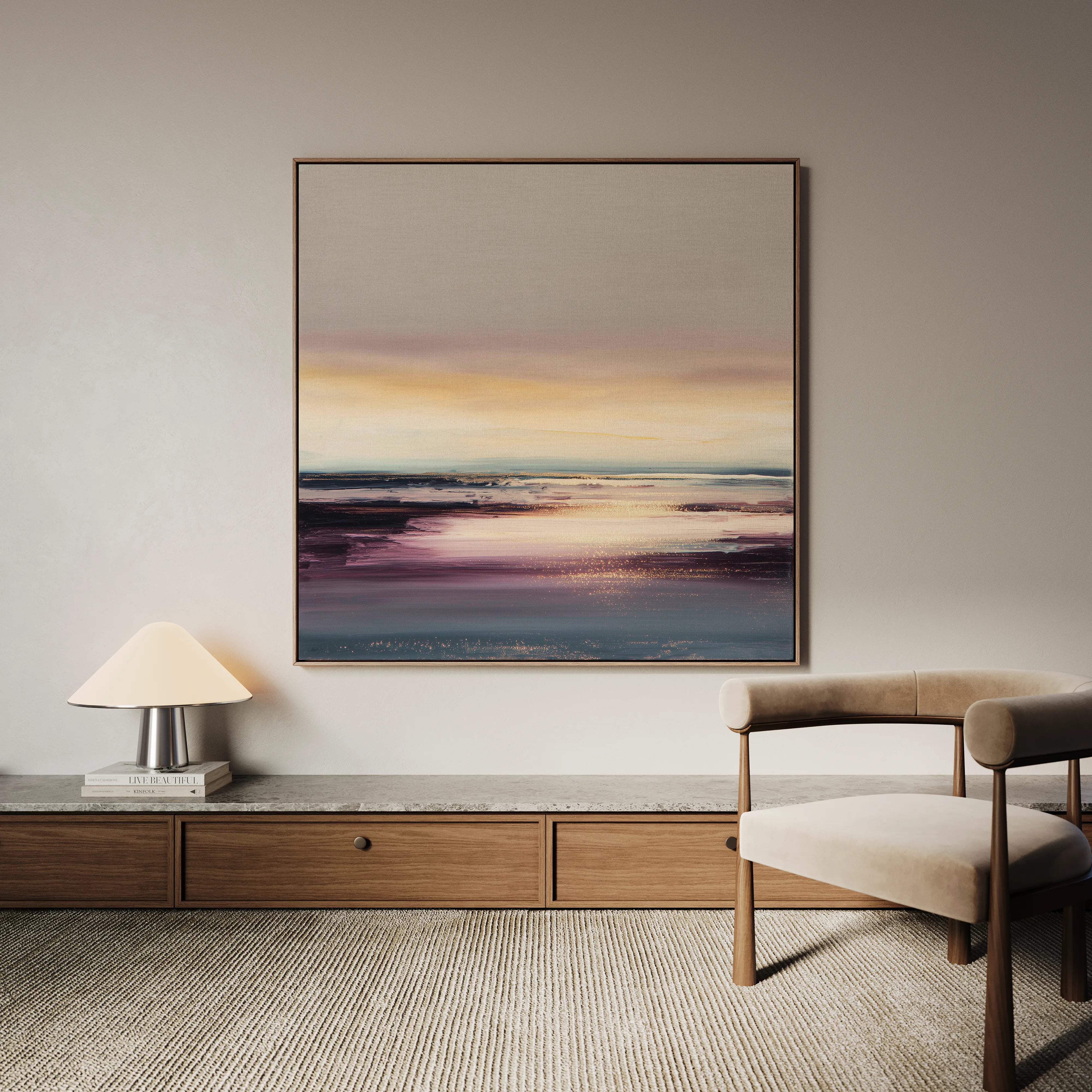 Abstract 1284 Canvas Art 60 x 60 cm / Black